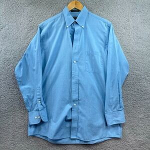 Arrow‎ Shirt 15 1/2  Mens Oxford Dress Blue Button Front Long Sleeve Classic Fit